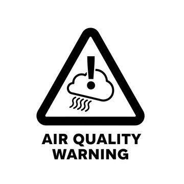 Air Quality Warning Sign Symbol.