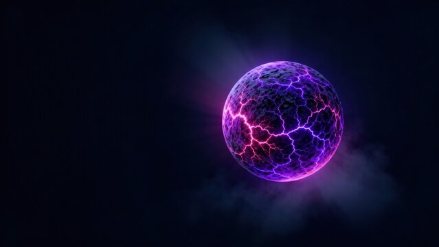 Spherical object with crackle effect