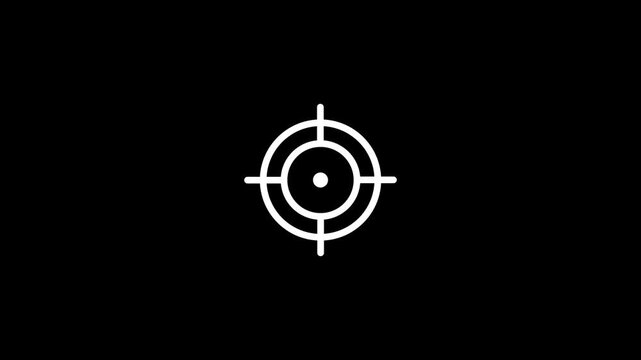 Simple Target icon 4k video animation.