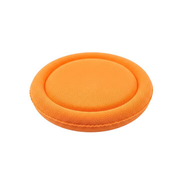 A round, textured, orange object with a smooth surface