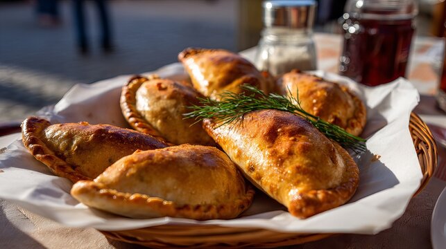 Kibinai, a meat and vegetable pastry, is a popular Lithuanian street food enjoyed by the Karaite people in Vilnius.