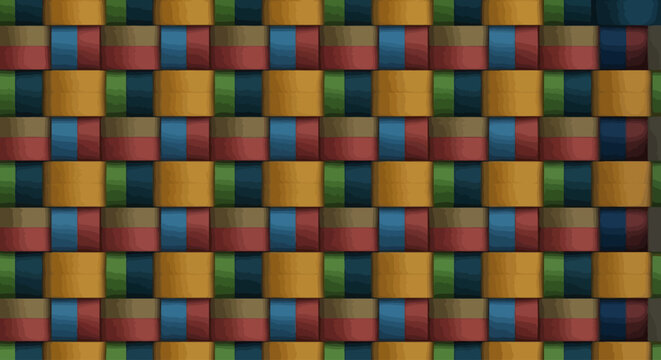 Woven Texture Abstract Background with Intersecting Stripes