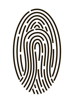 Fingerprint scanning icon. Fingerprint identity and security symbol. Fingerprint icon signature sign for password encryption