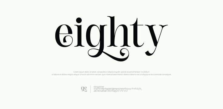 Eighty, Minimal classic urban fonts for logo, brand etc. Typography typeface uppercase lowercase and number. 