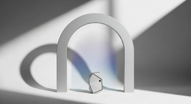 Abstract geometric shapes composition