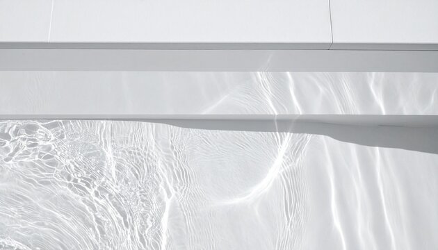 minimalist summer pool water caustics reflection on white surface texture