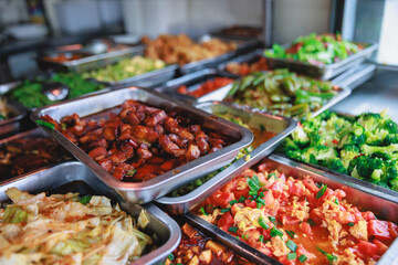 Obraz premium Fast food selling in Chinese restaurant in hong kong