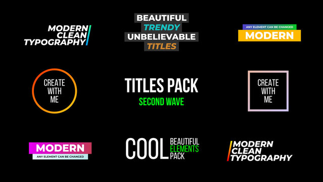 9 animated title sequences	

