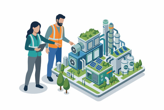 Diverse Team Examining Sustainable City and Renewable Energy Model