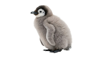 Small baby penguin chick standing on ice isolated on transparent background © Pavel