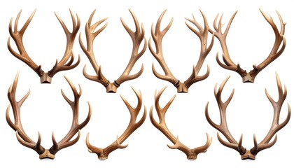 Fototapeta premium Antler Collection Isolated.