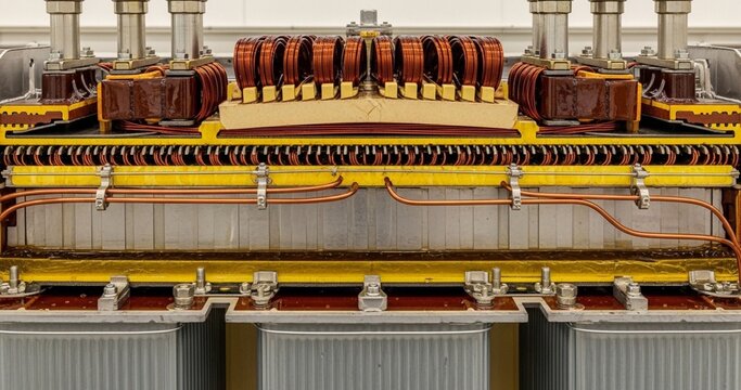 Industrial power transformer internal components