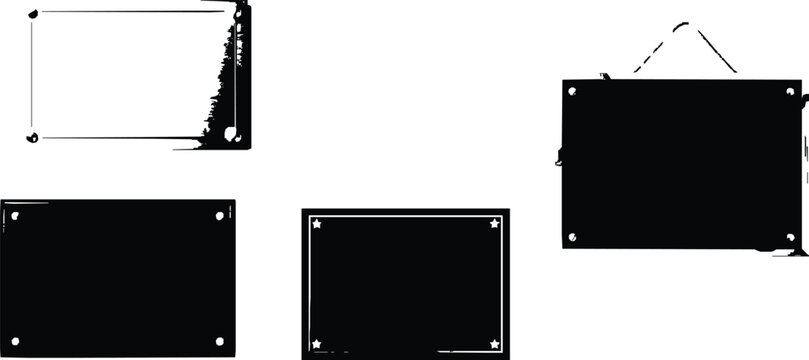 Award Plaque Outline Icon with Rectangular Board Design