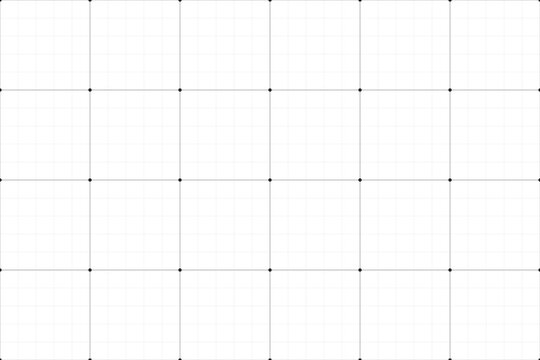 Transparent background with a black line grid creating a square pattern. Blueprint background for technology, architecture, or infographic project concept. Blank grid paper sheet vector illustration