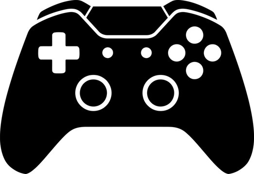 Video game controller icon with buttons and joysticks for gaming console  modern design