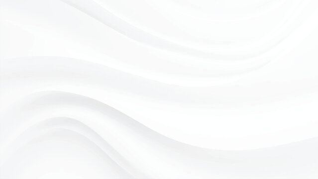 Abstract white wave pattern background with smooth curved lines and soft gradients