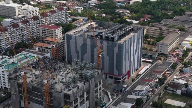 Aerial Drone Video of STT Bangkok 1 Data Center