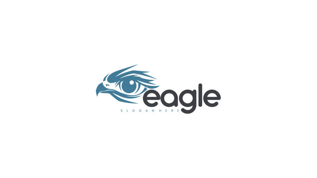Minimalist Eagle Eye Logo Design Template