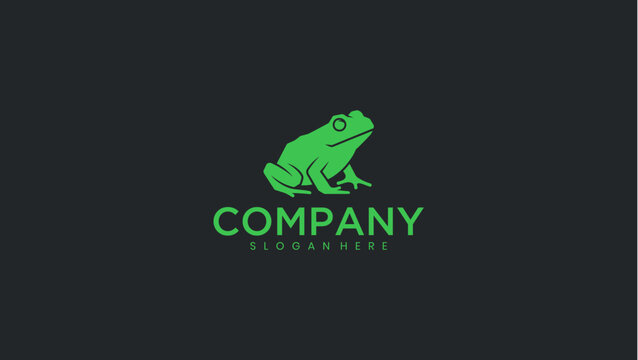 Minimalist Frog Logo Design Template