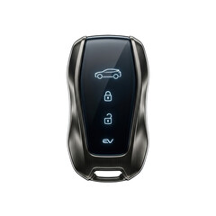 Electric vehicle car key fob isolated. Futuristic automotive technology mockup. © PNG Lab