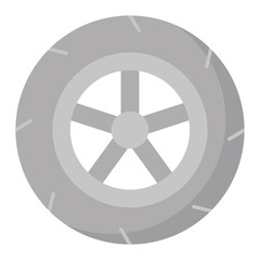 Naklejka premium Automotive Wheel Vector Icon which can easily modify or edit