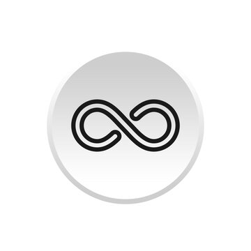 simple infinity icon for numbers and time