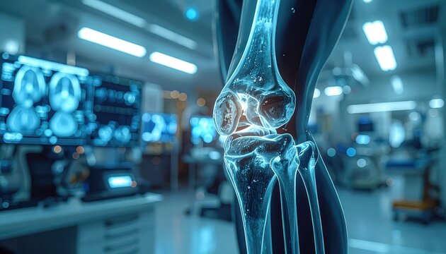 Detailed 3D Visualization of a Human Knee Joint in Medical Environment