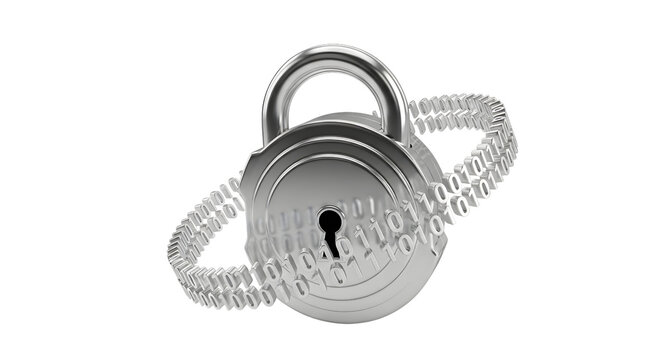 Secure silver padlock with keyhole symbolizing safety and protection for digital security