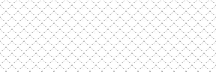 Plakat Scale Fish texture pattern. Dragon seamless background. Scarllop geometric tiles. Vector
