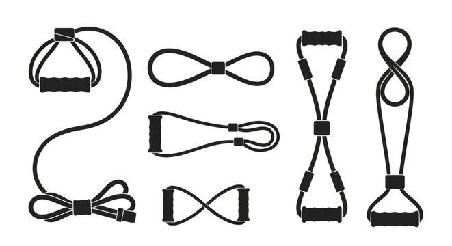 Resistance bands for exercise and fitness.