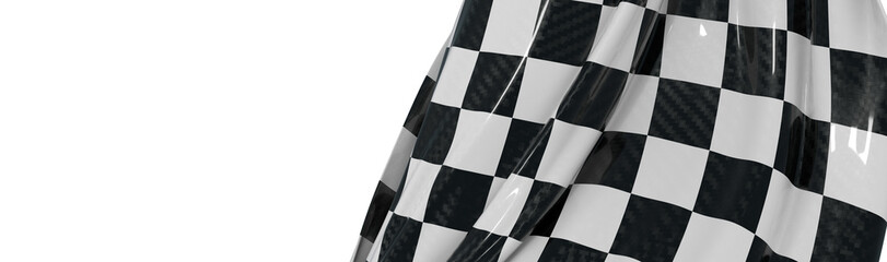 Fototapeta premium Close up shot of a checkered racing flag. Concept of achievement, racing, speed, and competition.