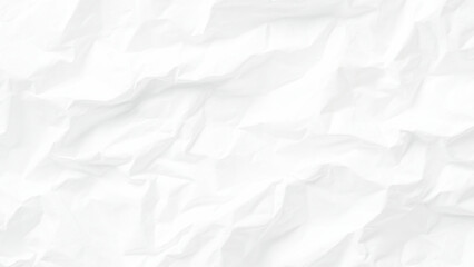 Fototapeta premium Crumpled white paper texture with creases and folds abstract background image