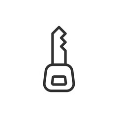 Obraz premium Key, linear style icon. Access and security control. Editable stroke width (1)