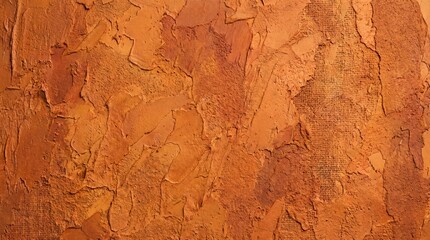 Fototapeta premium Orange Grunge Wall Texture with Rough Surface and Vintage Look