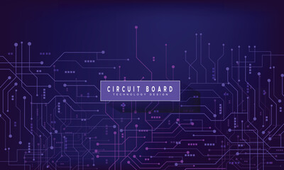 Obraz premium Abstract futuristic circuit board, high computer technology dark blue background