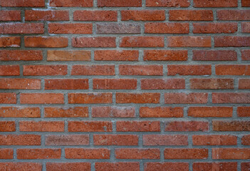 Naklejka premium Red Brick Wall with Texture as Background