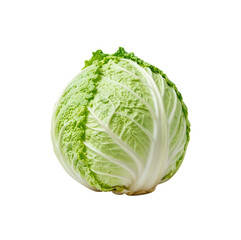 Fototapeta premium Fresh Cabbage Head Vegetable Ingredient Isolated on Transparent Background