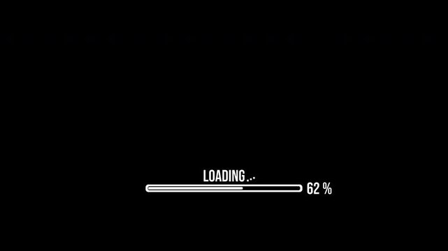 Loading Bar Progress 0 to 100 Percent Transparent Alpha Channel 4K