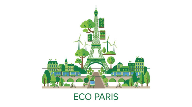 Eco Paris A Sustainable vision of the City of Light with green energy and urban nature
