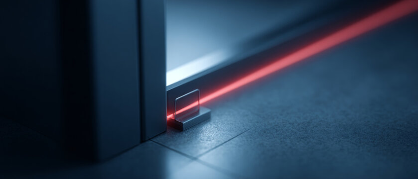 Security laser sensor at door entrance