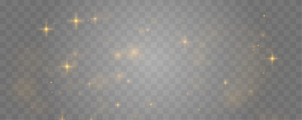 dust 1Bright golden dust swirl with glowing sparkles and reflections. Cheerful light forms energy. Perfect design element for banners. vector © Ole moda
