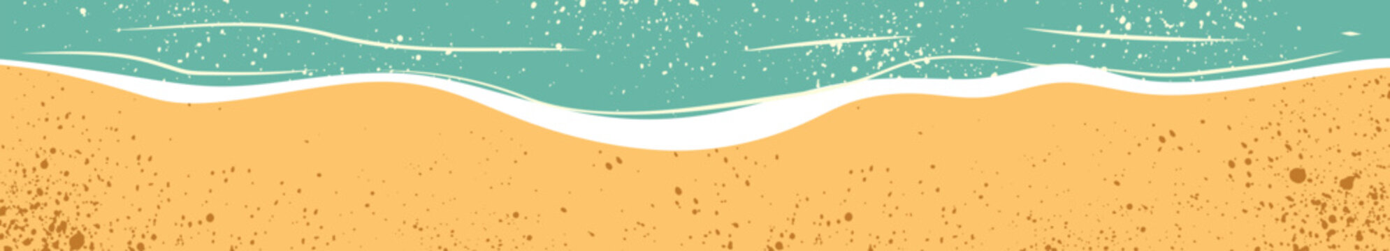 Tropical Beach Wave Border