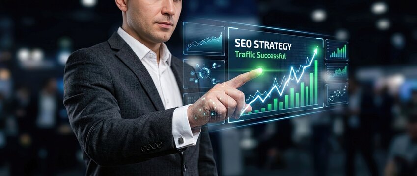 Implementing successful seo strategies to drive website traffic in a business environment professional analysis interactive visuals