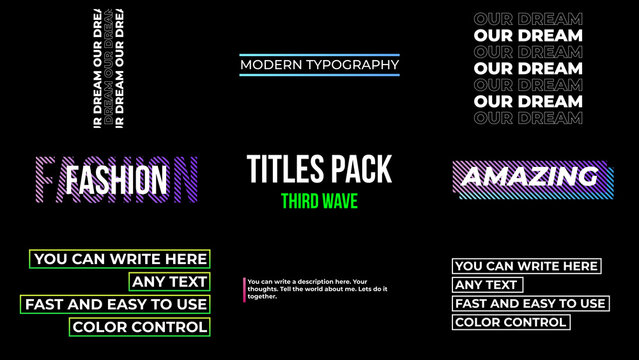8 animated title sequences	
