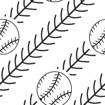 Seamless baseball sport pattern design with baseball seamless softball