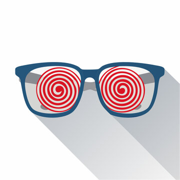 Hypnotic Swirls Reflected in Blue Eyeglasses