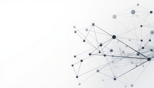 Abstract network connection data structure with connection abstract structure technology information internet communication geometric background minimalist analysis algorithm molecule