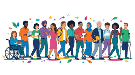 Obraz premium Gender Diversity Inclusion Workplace Equality Vector