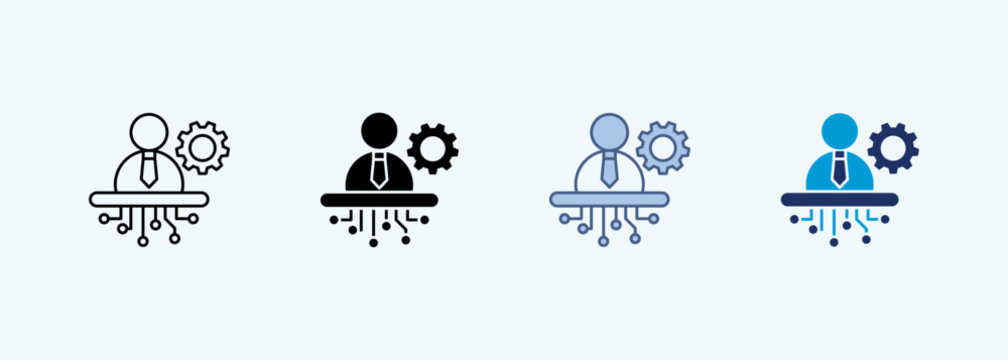 IT Manager multiple style icon collection