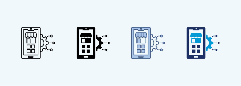 Mobile Aplication multiple style icon collection